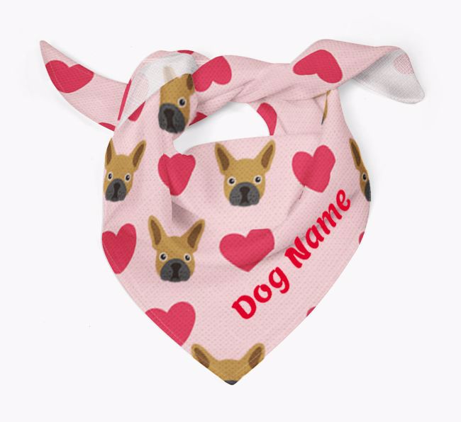 'Heart Pattern' - Personalized {breedFullName} Bandana